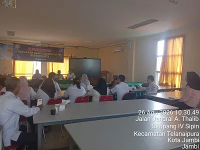 SMKN 1 Kota Jambi Jadi Tuan Rumah Rapat Koordinasi Kasubag TU SMK/SMA Se-Kota Jambi